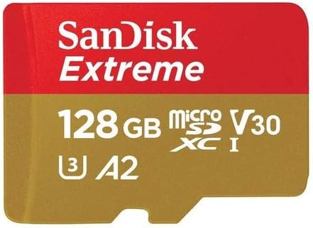SanDisk 128GB Micro SDXC Extreme Memory Card for DJI Drones, Works with Mini 3 Pro, Mini 3, DJI RC (SDSQXA1-128G-GN6MN)