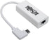 Tripp Lite Right Angle USB C to Ethernet Adapter, Thunderbolt 3 to Gigabit Ethernet Adapter, USB 3.1 Gen 1