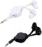 ThtRht 2 Pack Retractable Earbuds Wired Earphone Portable 3.5mm Plug Stereo in-Ear Headphone