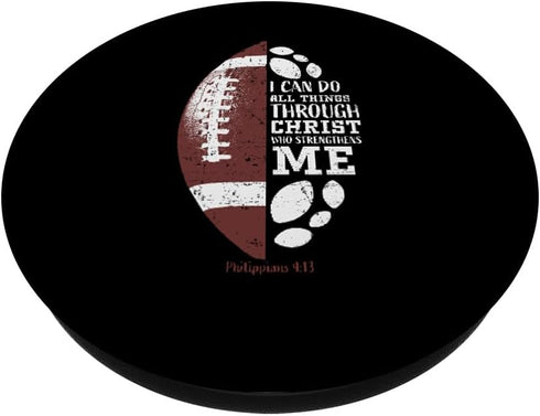 Christian Football Gifts Teen Boys Kids Men Religious Verse PopSockets Standard PopGrip