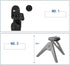 Reflex Camera 1/4''-20 Mini Portable Folding Tripod with Screw Mount Adapter - ABS Plastic Stabiliser Stand for Action