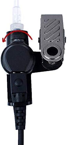 Walkie Talkie 2 Pin Earpiece/Headset with Transparent Acoustic Tube, Compatible with Kenwood Retevis RT22, Baofeng UV-5R
