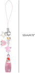 JSGHGDF Backpack Crystal Bead Water Bottle Charm Pendant Keychain Star Flower Beaded Phone Lanyard Lightweight Pendant
