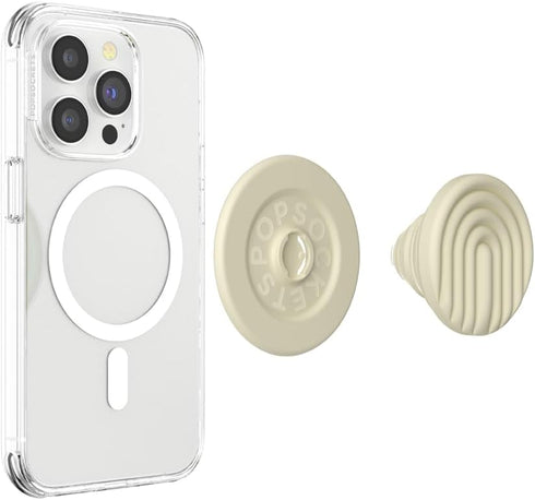 PopSockets Round Phone Grip Compatible with MagSafe, Adapter Ring Included - Mist, Wireless Charging Compatible