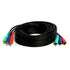 Cmple 3 RCA Cable 12ft - Male to Male RGB Component Audio Video A/V Cable for HDTV, Home Theater - Black