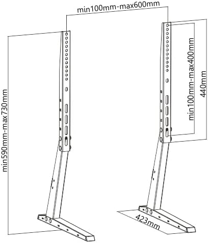 AbleVision 37-70" Impact Mounts Universal TV Stand Base Tabletop VESA Pedestal Mount for LCD LED TV Solid FEET