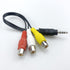 FANTIA 3.5mm 3 25cm, MP3 to RCA AV Adapter Cable - Black, Plug and Play, Compatible with TV, Stereo, Camcorder, Player