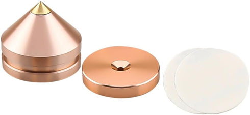 4Pcs Speaker Spikes Stands, HiFi Isolation Stand Cone Shockproof Base Pad with Non-Slip Rubber Rings for Audio