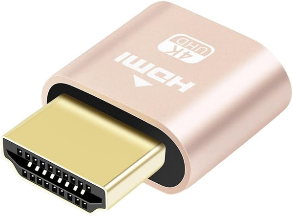 DTECH 4K HDMI Dummy Plug Display Emulator Headless Ghost Adapter Compatible with Windows