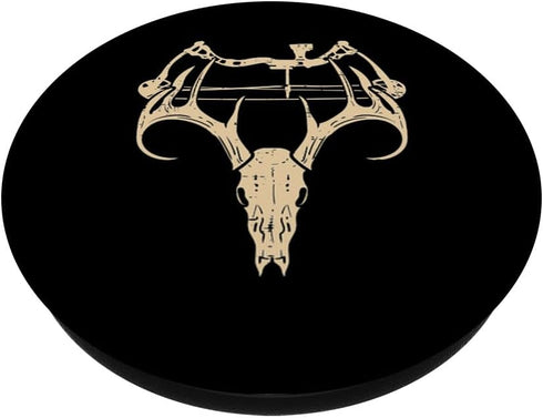 Retro Deer Skull Compound Bow PopSockets Standard PopGrip for Hunting Archery Dad Archer