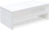 TEAMIX 2 Tier White Monitor Riser Stand, Wood Desktop Stand with storage