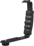 L-Shape Flash Bracket with Dual Flash Cold Shoe Mount, Versatile for Camcorder, Microphone, DSLR