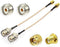 Superbat Coax UHF Female SO-239 to SMA Male/Female Adapter - 12" Extension Cable for Baofeng CB Radio, 2pcs