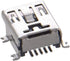 Mini USB Type B Female Port, 5-Pin 180 Degree SMD SMT PCB Jack Socket, 25 Pcs