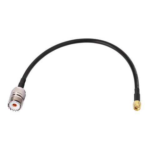 BINGFU SMA Male to UHF SO239 Female & PL259 Male RG58 Coaxial Jumper Cable, 12 inch (2-Pack)