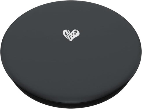 Cute Anthracite Heart Love Minimalist PopSockets Standard PopGrip