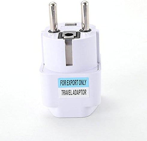 ANRANK UE3360AK 2 Packs Universal AU US UK to EU Europe Plug AC 250V Power Travel Adapter, White