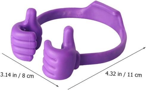 Homoyoyo 2pcs Thumbs Gesture Phone Holder Portable Desktop Phone Stand Flexible Cellphone Rack for Home Office Desks