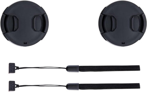 2-Pack 37mm Front Lens Cap Cover with Deluxe Cap Keeper for Olympus 14-42mm 1:3.5-5.6 EZ Kit Lens on OM-D EM10 Mark III