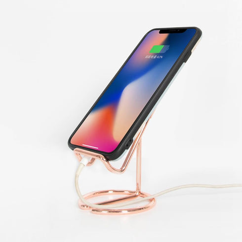 JinZeFa Cell Phone Iron Stand Holder, Metal Universal Portable Tablets Holder, Compatible with All Mobile Phones (Rose