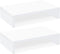 TEAMIX White Monitor Stand Riser - 2 Pack, Wood 2 Tier Adjustable