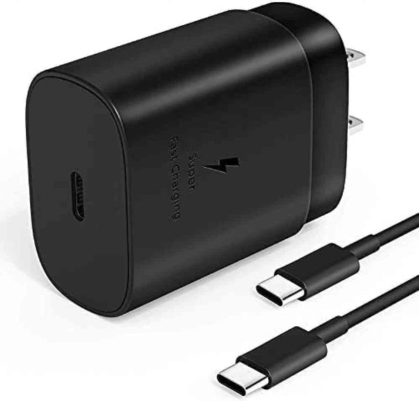 Fast Adaptive Wall Adapter 25W Charger for UrbanX USB C PD Charging Cable 6FT (2 M) - Black (US Version with Warranty)