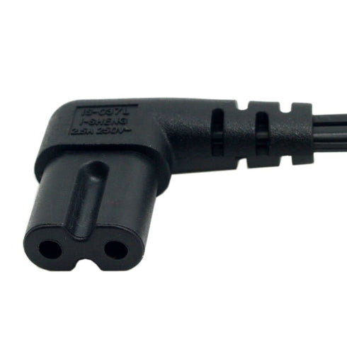 chenyang NEMA 1-15P USA Outlet to IEC 320 C7 90 Degree Angled Power Cable 1M