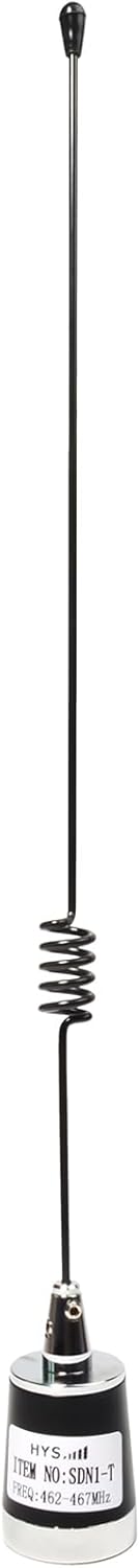 HYS 17.7inchs 462-467Mhz 460-470Mhz Long Range Pretuned Low-Profile UHF Whip NMO Antenna for Midland Motorola GMRS