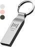 MOSDART 128GB USB 2.0 Flash Drive, Metal Thumb Drive with Keychain, Waterproof Jump Drive for Storage and Backup, Silver