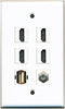 RiteAV - 4 HDMI 1 Port Coax Cable TV- F-Type 1 Port USB