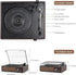 Vinyl Record Player Turntable with Built-in Bluetooth Receiver, 2 Stereo Speakers, 3 Speed Portable Retro Record Player