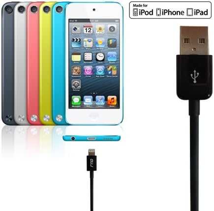 RND 1.5FT Apple Certified Lightning to USB Cable for iPhone, iPad, iPod - Black (Xs, XR, 8, Pro, Air, Mini)
