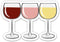 Sticker Mine Wine Trio Sticker - 3" Laptop Sticker - Waterproof Vinyl for Car,
