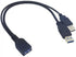 chenyang USB 3.0 Female to Dual USB Male Extra Power Data Y Extension Cable for 2.5" Mobile Hard Disk.
