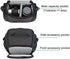 CADeN Compact Waterproof Camera Shoulder Bag for Nikon, Canon, Sony SLR/DSLR, Black