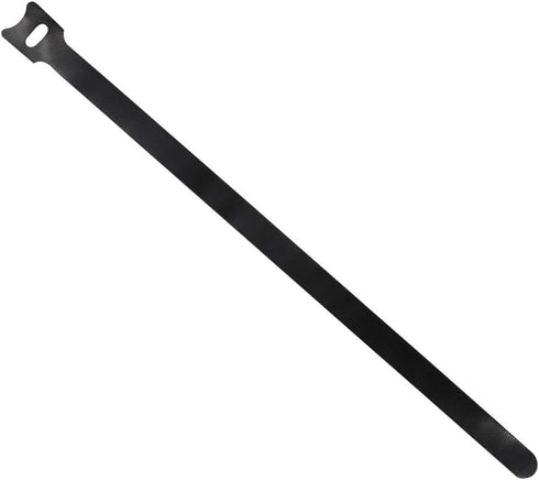 Eowpower 50 12 inches 1/2 inch Pieces Black x Reusable Cable Ties Microfiber Cloth Hook and Loop Straps Network Wire