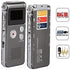 All U Want 8GB 650Hr MP3 Steel Digital Voice Recorder Dictaphone Player Telephone Recording -Gray