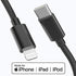 Apple MFi Certified USB C to Lightning Cable 4 FT Charger/Sync for iPhone X/XS/XR/XS Max / 8/8 Plus, (for Use with Type C Chargers) 4FT (Black) by Coocn