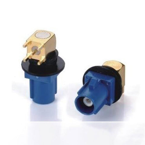 Fakra C Male RF Coaxial Adapter, Fakra C Male PCB Mount Right