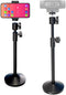 Henngan Webcam Stand with Phone Holder, Extendable Desktops Tripod Camera Stand Mount for