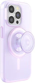 PopSockets iPhone 15 Pro Case with Round Phone Grip, Compatible with MagSafe, Opalescent Clear
