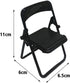 Jowxsx 2 Pcs Black Folding Chair Phone Stand,Folding Chair Phone Holder,Mini Folding Chair Cell Phone Stand