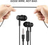 Mezqai 2 Packs- 3.5mm Wired Earbuds with Mic, in Ear Headphones, Wired Jack Headse, Noise Cancelling Headphones, Clear