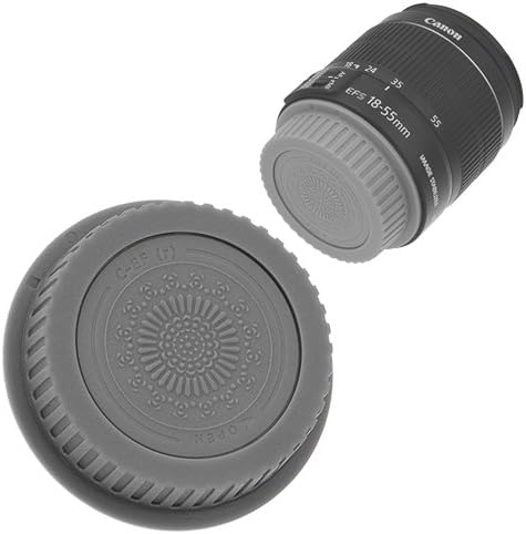 Fotodiox Designer Lens Rear Cap (Gray) Compatible with Canon EOS EF and EF-S Lenses