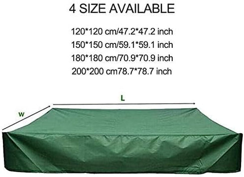 M MAIUS Sandbox Cover - Square Protective Canopy with Drawstring, Keeps Sand and Toys Away from Dust and Rain