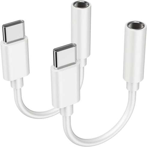 USB C to Headphone Jack, 2PCS Premium USB C to 3.5mm Audio Adapter, Compatible with Samsung S20/S20+/S20 Ultra, Pixel
