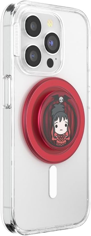 PopSockets Round Phone Grip - Lydia Deetz, Compatible with MagSafe, Adapter Ring Included, Wireless Charging Compatible