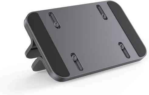 Aluminum Vertical Laptop Stand Organizer, Sturdy Holder for MacBook Pro/Air, Mac mini, iPad Pro - Spacegrey