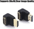 VCE HDMI 90 and 270 Degree Adapter 2-Pack, Right Angle Male to Female Connector
