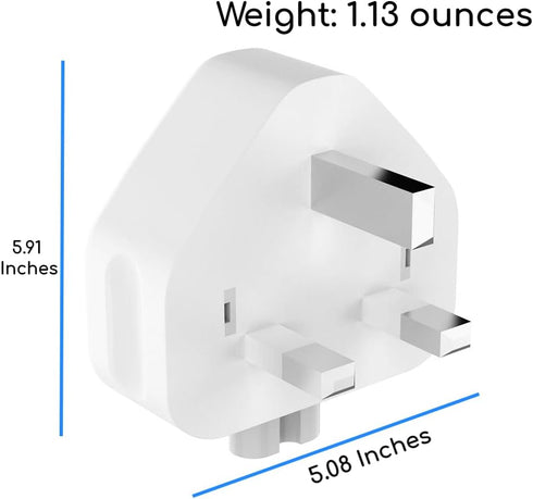 Replacement UK AC Adapter Wall Plug Duckhead, Universal Power Charger Travel Adapters for MacBook, iPhone, iPad (1)